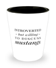 Funny Horse Shot Glass Introverted But Willing To Discuss Mustangs