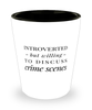 Funny Criminal Investigator Shot Glass Introverted But Willing To Discuss Crime Scenes