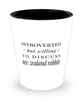 Funny Rabbit Shot Glass Introverted But Willing To Discuss New Zealand Rabbits