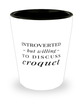 Funny Shot Glass Introverted But Willing To Discuss Croquet