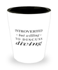 Funny Shot Glass Introverted But Willing To Discuss Diving