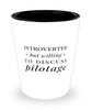Funny Pilot Shot Glass Introverted But Willing To Discuss Pilotage