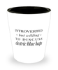 Funny Fish Shot Glass Introverted But Willing To Discuss Electric Blue Haps