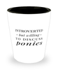 Funny Pony Shot Glass Introverted But Willing To Discuss Ponies