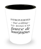 Funny Rabbit Shot Glass Introverted But Willing To Discuss Fauve De Bourgognes