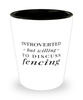 Funny Fencer Shot Glass Introverted But Willing To Discuss Fencing