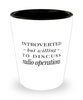 Funny Radio Operator Shot Glass Introverted But Willing To Discuss Radio Operations