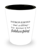 Funny Aquarists Fishkeeper Shot Glass Introverted But Willing To Discuss Fishkeeping