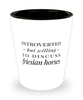 Funny Friesian Shot Glass Introverted But Willing To Discuss Friesian Horses