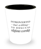 Funny Religion Shot Glass Introverted But Willing To Discuss Religious Worship