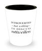 Funny Rottweiler Shot Glass Introverted But Willing To Discuss Rottweilers