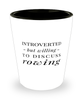 Funny Rower Shot Glass Introverted But Willing To Discuss Rowing