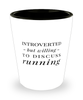 Funny Runner Shot Glass Introverted But Willing To Discuss Running