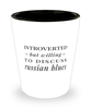 Funny Cat Shot Glass Introverted But Willing To Discuss Russian Blues