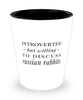 Funny Rabbit Shot Glass Introverted But Willing To Discuss Russian Rabbits