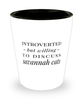 Funny Cat Shot Glass Introverted But Willing To Discuss Savannah Cats