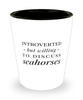 Funny Sea Creature Shot Glass Introverted But Willing To Discuss Seahorses