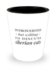 Funny Siberian Cat Shot Glass Introverted But Willing To Discuss Siberian Cats