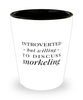 Funny Snorkeler Shot Glass Introverted But Willing To Discuss Snorkeling