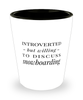 Funny Snowboarder Shot Glass Introverted But Willing To Discuss Snowboarding