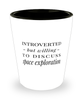 Funny Astronaut Shot Glass Introverted But Willing To Discuss Space Exploration