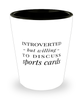 Funny Sports Cards Collector Shot Glass Introverted But Willing To Discuss Sports Cards