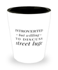 Funny Street Luging Shot Glass Introverted But Willing To Discuss Street Luge