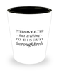 Funny Horse Shot Glass Introverted But Willing To Discuss Thoroughbreds