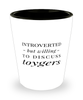 Funny Cat Shot Glass Introverted But Willing To Discuss Toygers