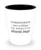 Funny Sonographer Shot Glass Introverted But Willing To Discuss Ultrasonic Images