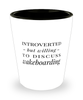 Funny Wakeboarder Shot Glass Introverted But Willing To Discuss Wakeboarding