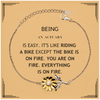 Sarcastic Actuary Gifts, Birthday Christmas Unique Sunflower Bracelet For Actuary for Coworkers, Men, Women, Friends Being Actuary is Easy. It's Like Riding A Bike Except The Bike Is On Fire. You Are On Fire. Everything Is On Fire