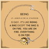 Sarcastic Aeronautical Engineer Gifts, Birthday Christmas Unique Sunflower Bracelet For Aeronautical Engineer for Coworkers, Men, Women, Friends Being Aeronautical Engineer is Easy. It's Like Riding A Bike Except The Bike Is On Fire. You Are On Fire. Ever