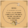 Sarcastic Apartment Manager Gifts, Birthday Christmas Unique Sunflower Bracelet For Apartment Manager for Coworkers, Men, Women, Friends Being Apartment Manager is Easy. It's Like Riding A Bike Except The Bike Is On Fire. You Are On Fire. Everything Is On