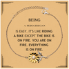 Sarcastic Pediatrician Gifts, Birthday Christmas Unique Sunflower Bracelet For Pediatrician for Coworkers, Men, Women, Friends Being Pediatrician is Easy. It's Like Riding A Bike Except The Bike Is On Fire. You Are On Fire. Everything Is On Fire
