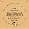 Sarcastic Psychiatrist Gifts, Birthday Christmas Unique Sunflower Bracelet For Psychiatrist for Coworkers, Men, Women, Friends Being Psychiatrist is Easy. It's Like Riding A Bike Except The Bike Is On Fire. You Are On Fire. Everything Is On Fire