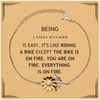 Sarcastic Sales Manager Gifts, Birthday Christmas Unique Sunflower Bracelet For Sales Manager for Coworkers, Men, Women, Friends Being Sales Manager is Easy. It's Like Riding A Bike Except The Bike Is On Fire. You Are On Fire. Everything Is On Fire