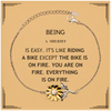 Sarcastic Sheriff Gifts, Birthday Christmas Unique Sunflower Bracelet For Sheriff for Coworkers, Men, Women, Friends Being Sheriff is Easy. It's Like Riding A Bike Except The Bike Is On Fire. You Are On Fire. Everything Is On Fire
