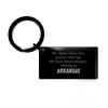 Arkansas State Gifts, No matter where life's journey takes me, my heart always whispers, I belong in Arkansas, Proud Arkansas Keychain Birthday Christmas For Men, Women, Friends