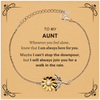 Inspirational Aunt Gifts, Motivational Aunt Sunflower Bracelet Gifts, Birthday Christmas Unique Gifts For Aunt To My Aunt Whenever you feel alone, know that I am always here for you