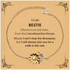 Inspirational Bestie Gifts, Motivational Bestie Sunflower Bracelet Gifts, Birthday Christmas Unique Gifts For Bestie To My Bestie Whenever you feel alone, know that I am always here for you