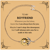 Inspirational Boyfriend Gifts, Motivational Boyfriend Sunflower Bracelet Gifts, Birthday Christmas Unique Gifts For Boyfriend To My Boyfriend Whenever you feel alone, know that I am always here for you