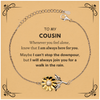 Inspirational Cousin Gifts, Motivational Cousin Sunflower Bracelet Gifts, Birthday Christmas Unique Gifts For Cousin To My Cousin Whenever you feel alone, know that I am always here for you