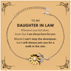 Inspirational Daughter In Law Gifts, Motivational Daughter In Law Sunflower Bracelet Gifts, Birthday Christmas Unique Gifts For Daughter In Law To My Daughter In Law Whenever you feel alone, know that I am always here for you