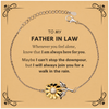 Inspirational Father In Law Gifts, Motivational Father In Law Sunflower Bracelet Gifts, Birthday Christmas Unique Gifts For Father In Law To My Father In Law Whenever you feel alone, know that I am always here for you