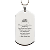 Inspirational Bestie Gifts, Motivational Bestie Silver Dog Tag Gifts, Birthday Christmas Unique Gifts For Bestie To My Bestie Whenever you feel alone, know that I am always here for you