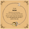 Inspirational Mom Gifts, Motivational Mom Sunflower Bracelet Gifts, Birthday Christmas Unique Gifts For Mom To My Mom Whenever you feel alone, know that I am always here for you