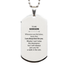 Inspirational Godson Gifts, Motivational Godson Silver Dog Tag Gifts, Birthday Christmas Unique Gifts For Godson To My Godson Whenever you feel alone, know that I am always here for you