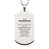 Inspirational Grandmother Gifts, Motivational Grandmother Silver Dog Tag Gifts, Birthday Christmas Unique Gifts For Grandmother To My Grandmother Whenever you feel alone, know that I am always here for you