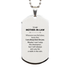 Inspirational Mother-In-Law Gifts, Motivational Mother-In-Law Silver Dog Tag Gifts, Birthday Christmas Unique Gifts For Mother-In-Law To My Mother-In-Law Whenever you feel alone, know that I am always here for you